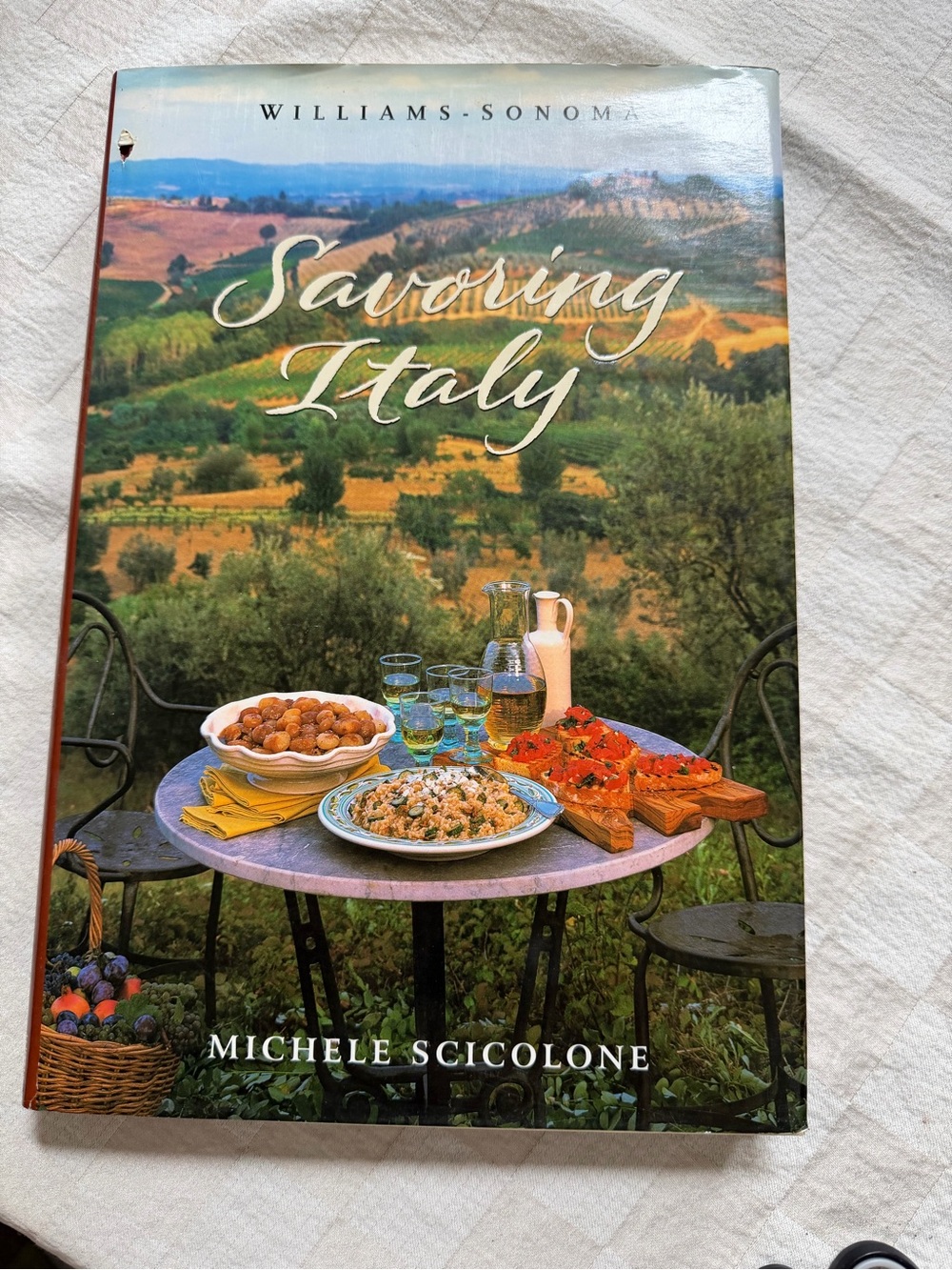 Williams Sonoma Savoring Italy Cookbook - Green Scenic Cover